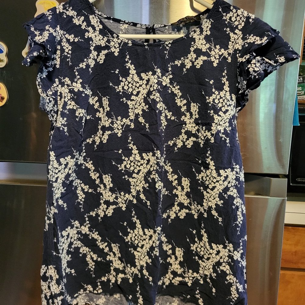 Blue & White Floral Shirt